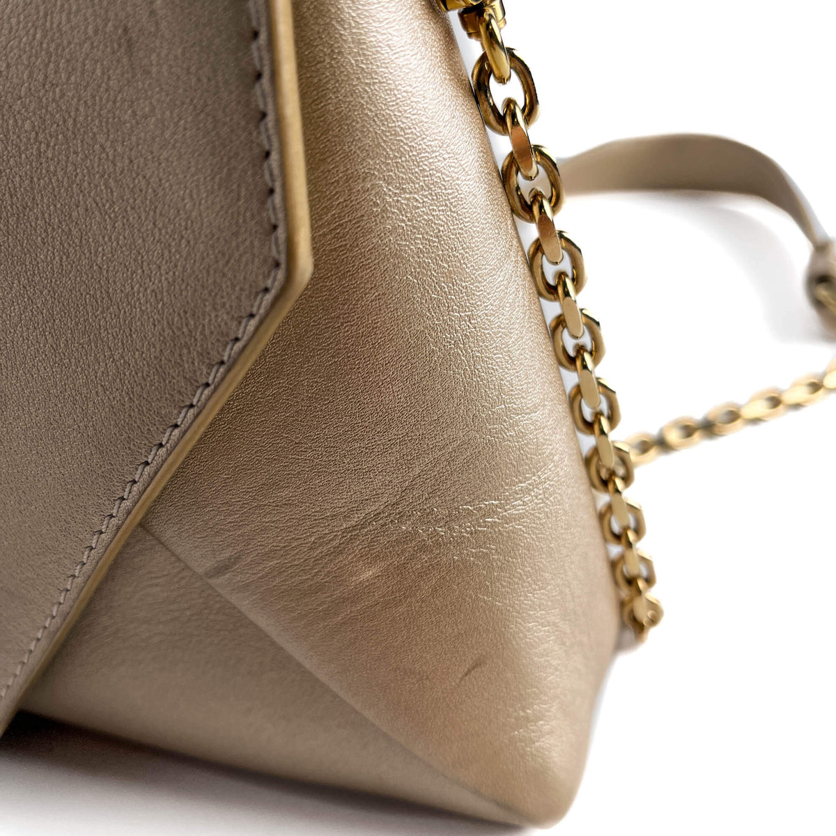 Second hand Louis Vuitton Love Note Smooth Calfskin Leather 2 - Ways Envelope Clutch Gold - Tabita Bags