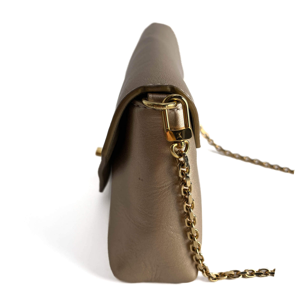 Second hand Louis Vuitton Love Note Smooth Calfskin Leather 2 - Ways Envelope Clutch Gold - Tabita Bags
