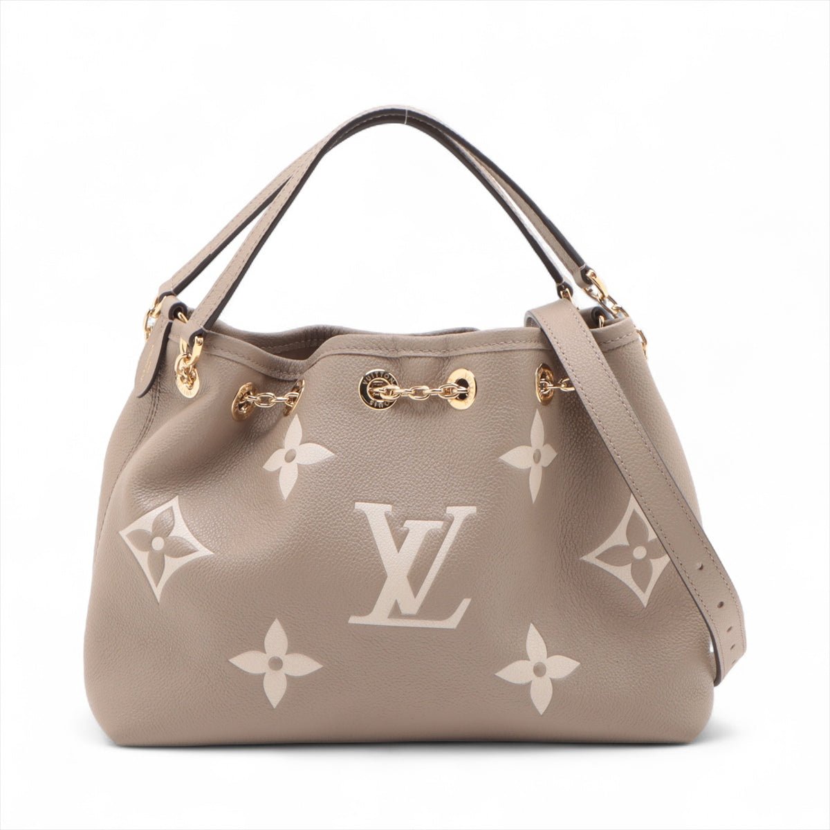Second hand Louis Vuitton LV Bundle Leather Empreinte Shoulder Bag Handbag Beige - Tabita Bags