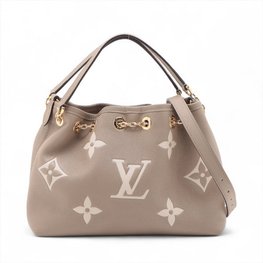 Second hand Louis Vuitton LV Bundle Leather Empreinte Shoulder Bag Handbag Beige - Tabita Bags