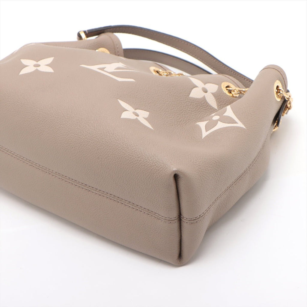 Second hand Louis Vuitton LV Bundle Leather Empreinte Shoulder Bag Handbag Beige - Tabita Bags