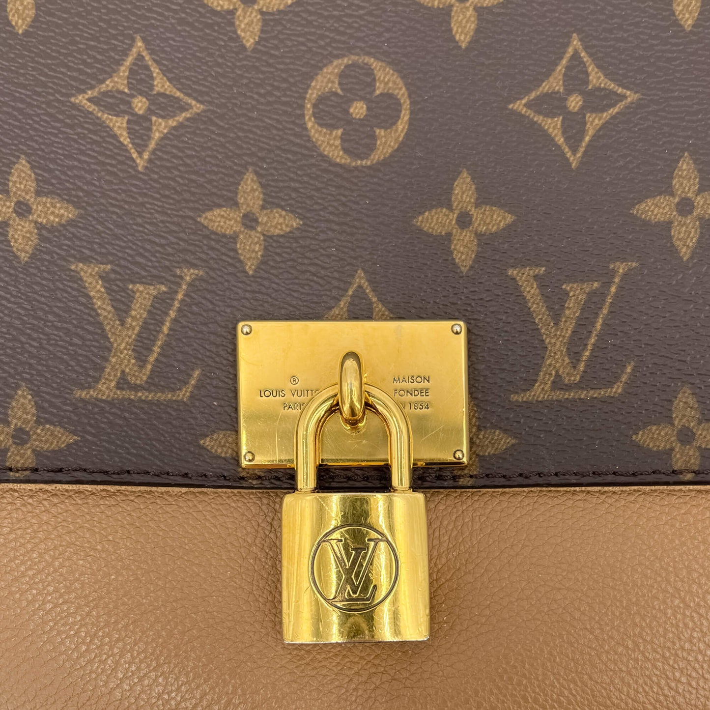 Second hand Louis Vuitton Marignan Sesame Canvas 2 - Ways Flap Bag Monogram - Tabita Bags