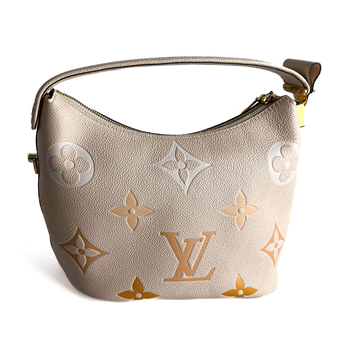 Second hand Louis Vuitton Marshmallow By The Pool PM Monogram Giant Leather 2 - Ways Hobo Handbag Beige - Tabita Bags