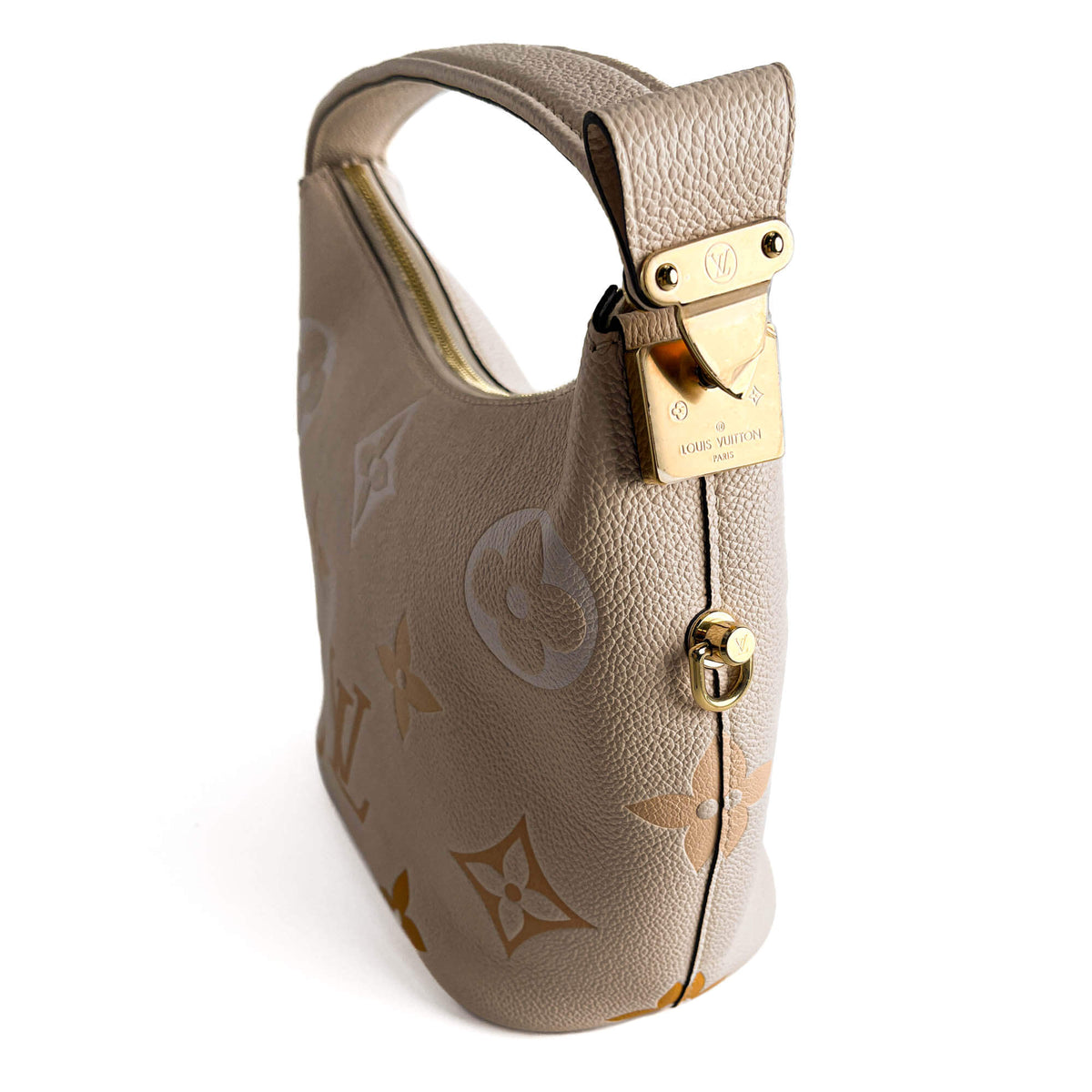 Second hand Louis Vuitton Marshmallow By The Pool PM Monogram Giant Leather 2 - Ways Hobo Handbag Beige - Tabita Bags