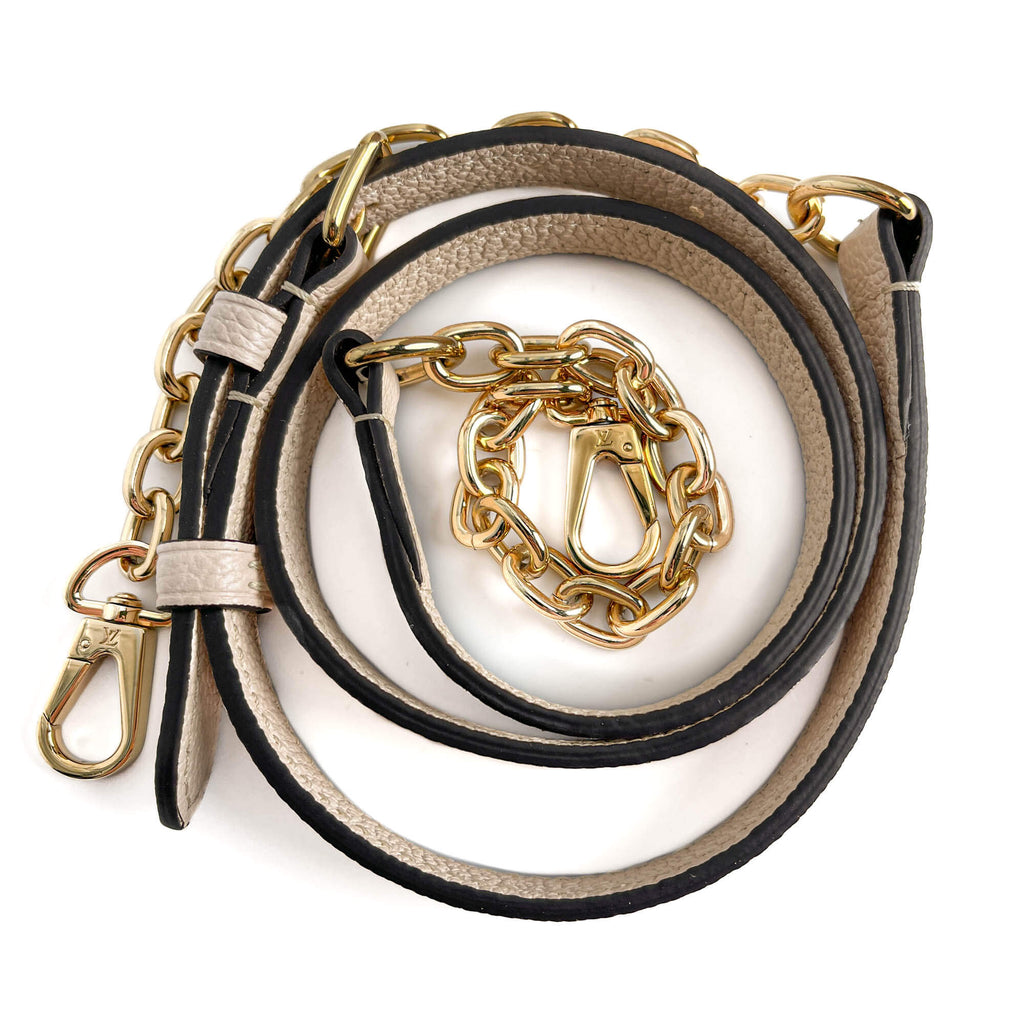 Second hand Louis Vuitton Marshmallow By The Pool PM Monogram Giant Leather 2 - Ways Hobo Handbag Beige - Tabita Bags