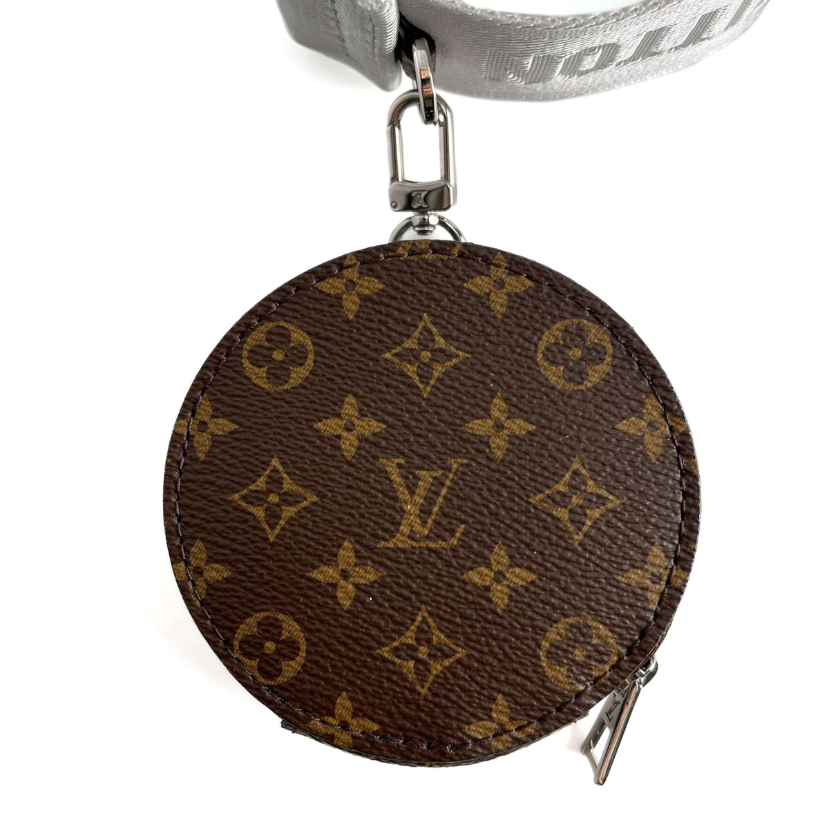 Second hand Louis Vuitton Maxi Multi Pochette Embossed Monogram Econyl Nylon 2 - Ways Pouch Crossbody Silver & Pink - Tabita Bags