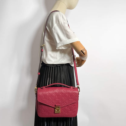 Second hand Louis Vuitton Metis Leather 2 - Ways Flap Bag Pink - Tabita Bags