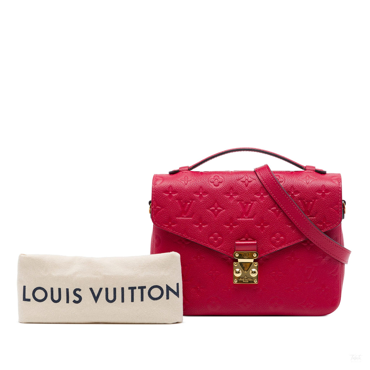 Second hand Louis Vuitton Metis Leather Flap Crossbody Red - Tabita Bags