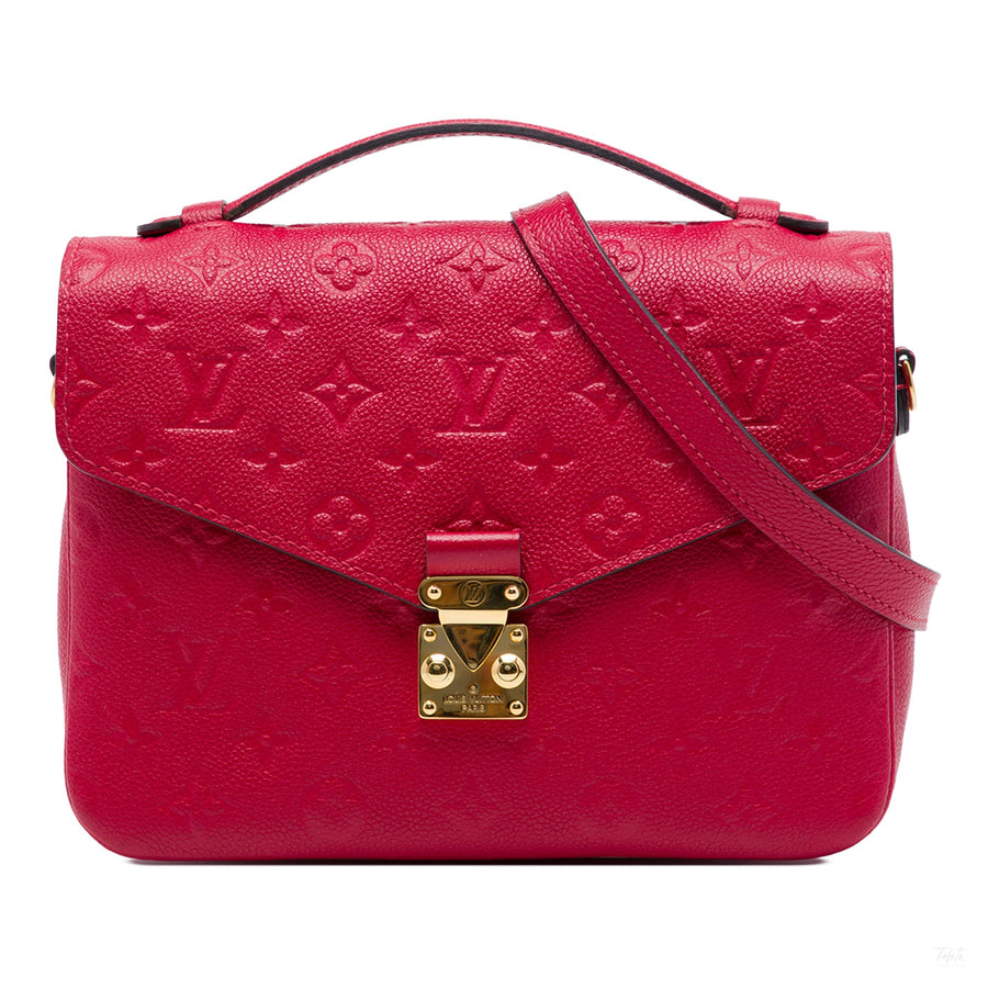 Second hand Louis Vuitton Metis Leather Flap Crossbody Red - Tabita Bags