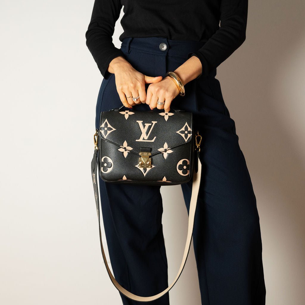 Second hand Louis Vuitton Metis Leather Giant Empreinte Leather Flap Crossbody Bicolor - Tabita Bags