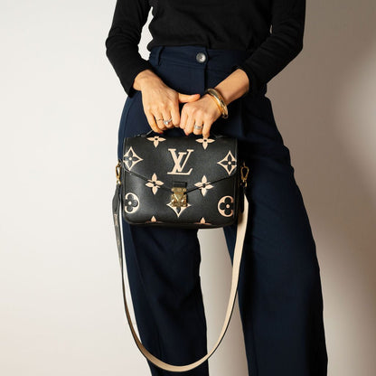 Second hand Louis Vuitton Metis Leather Giant Empreinte Leather Flap Crossbody Bicolor - Tabita Bags