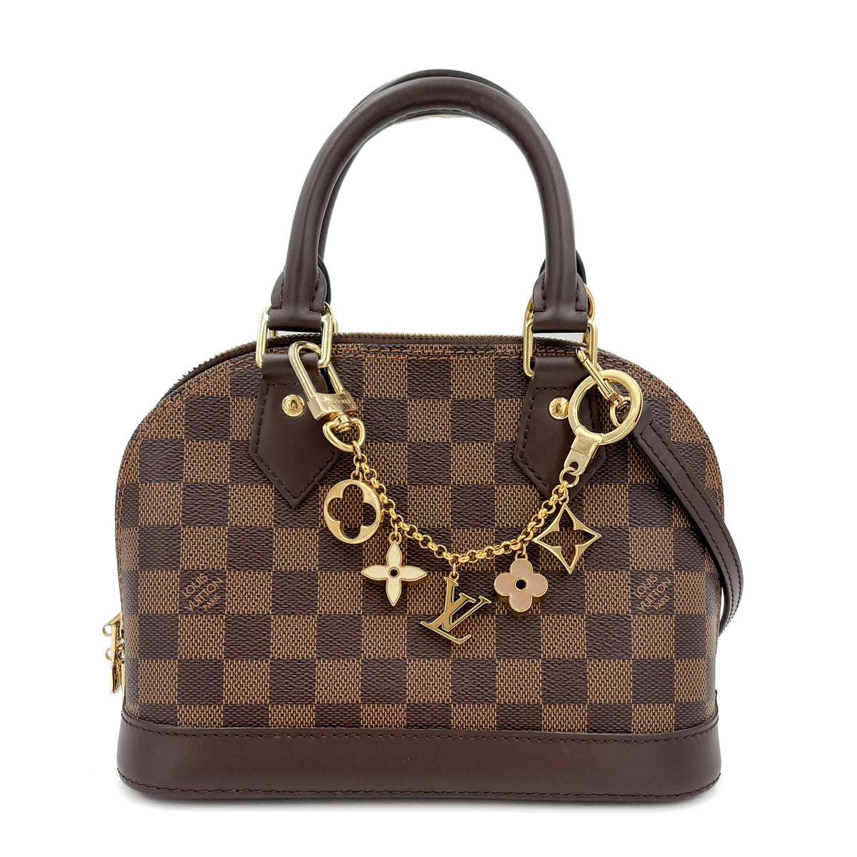 Second hand Louis Vuitton Monogram Flower Brass Charm Beige - Tabita Bags