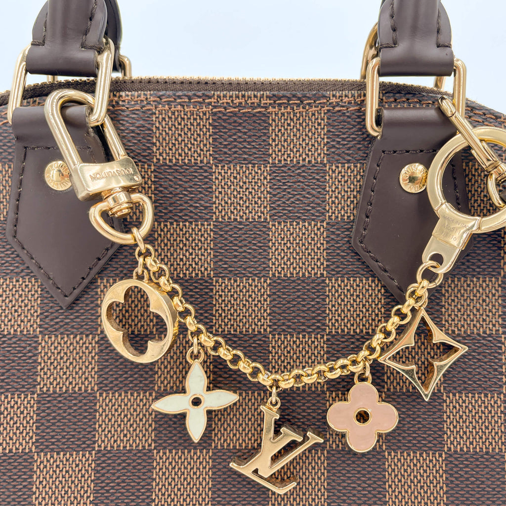 Second hand Louis Vuitton Monogram Flower Brass Charm Beige - Tabita Bags