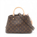 Second hand Louis Vuitton Montaigne BB Canvas Top-handle Handbag Monogram - Tabita Bags