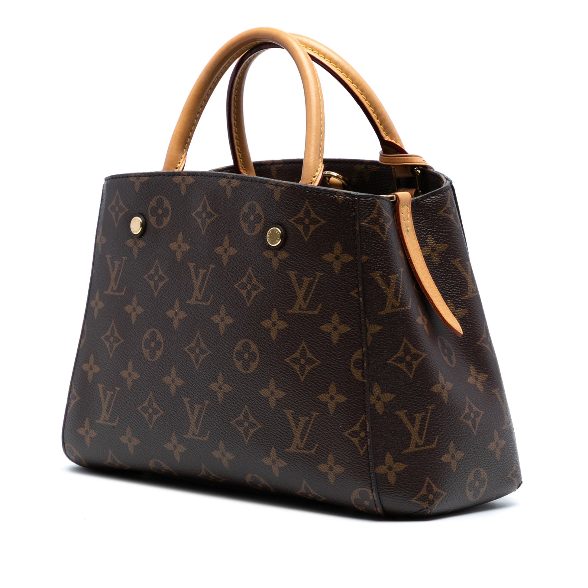 Second hand Louis Vuitton Montaigne BB Canvas Top - handle Handbag Monogram - Tabita Bags