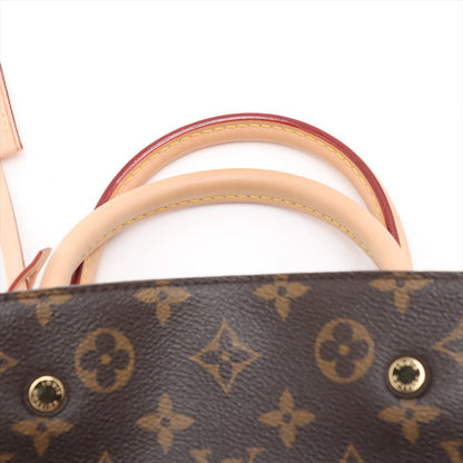Second hand Louis Vuitton Montaigne BB Canvas Top-handle Handbag Monogram - Tabita Bags