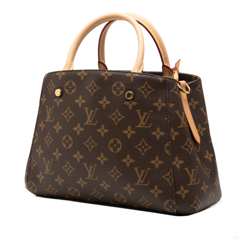 Second hand Louis Vuitton Montaigne BB Canvas Top-handle Handbag Monogram - Tabita Bags