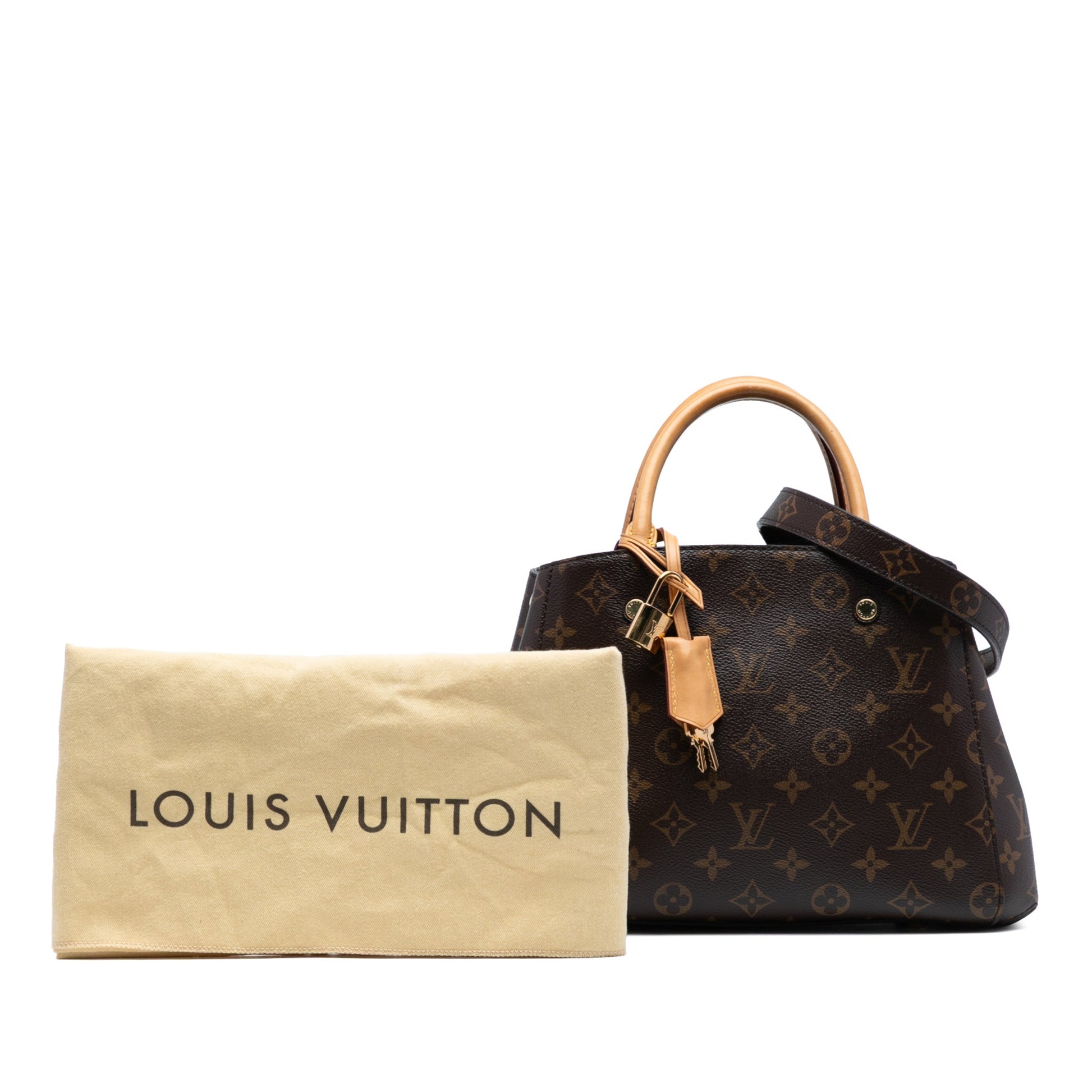 Second hand Louis Vuitton Montaigne BB Canvas Top - handle Handbag Monogram - Tabita Bags