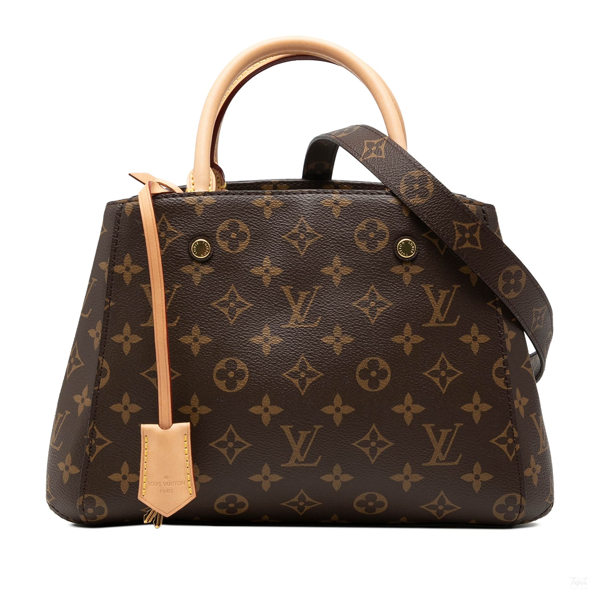 Second hand Louis Vuitton Montaigne BB Canvas Top-handle Handbag Monogram - Tabita Bags
