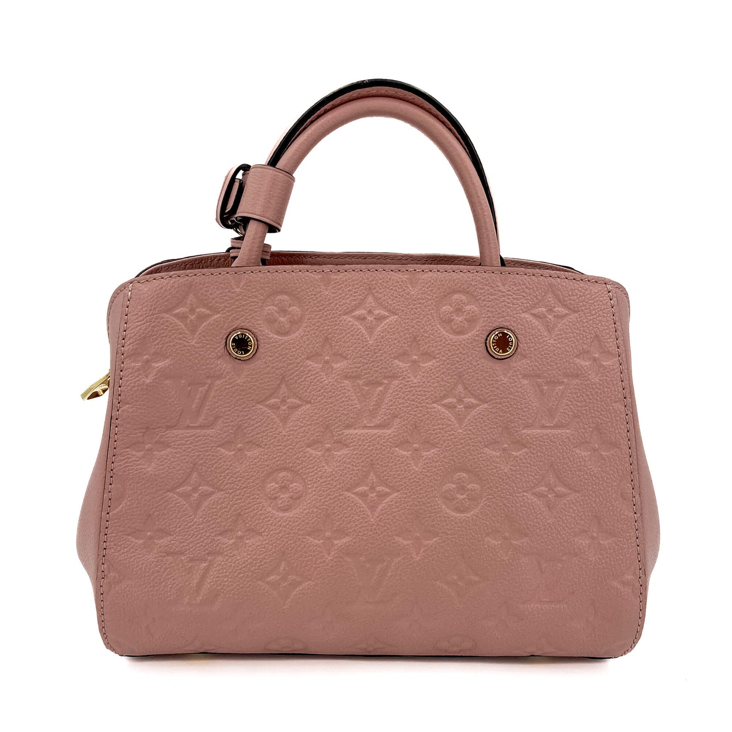 Second hand Louis Vuitton Montaigne BB Empreinte Leather 2-Ways Tote Bag Pink - Tabita Bags