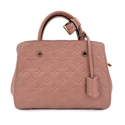 Second hand Louis Vuitton Montaigne BB Empreinte Leather 2-Ways Tote Bag Pink - Tabita Bags