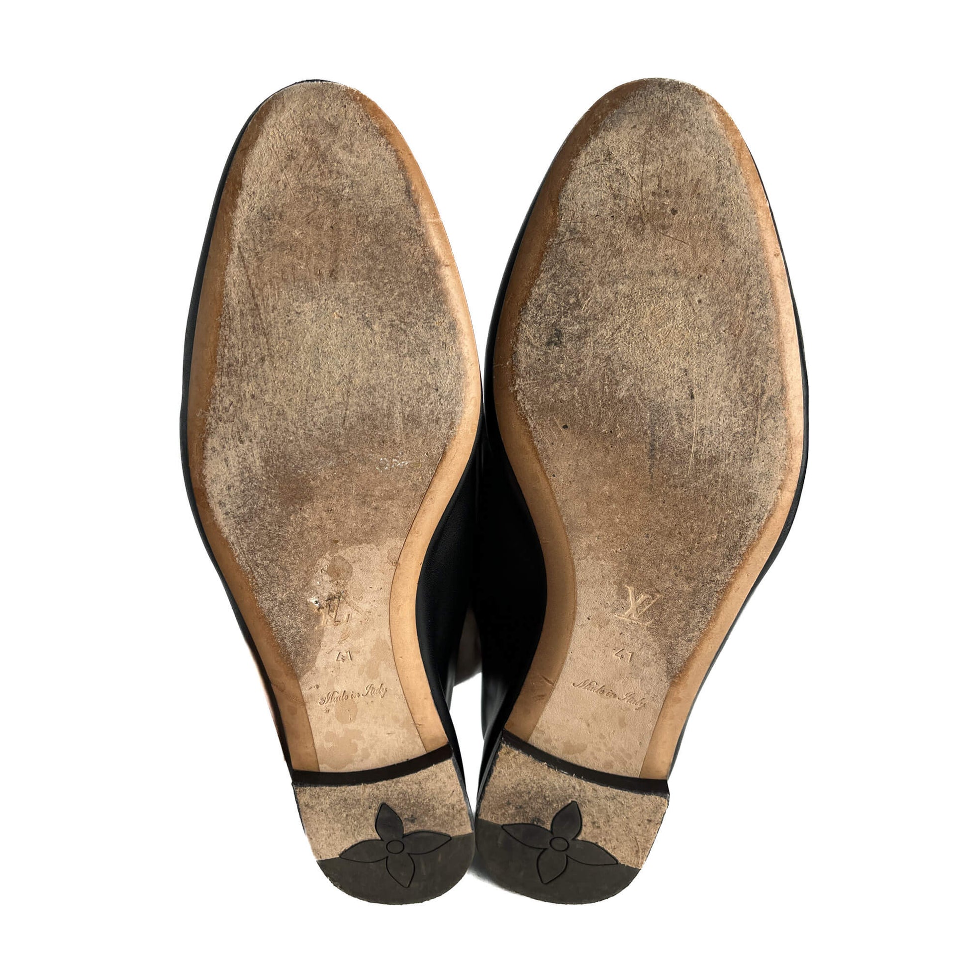 Second hand Louis Vuitton Monte Carlo Leather Loafer Black - Tabita Bags