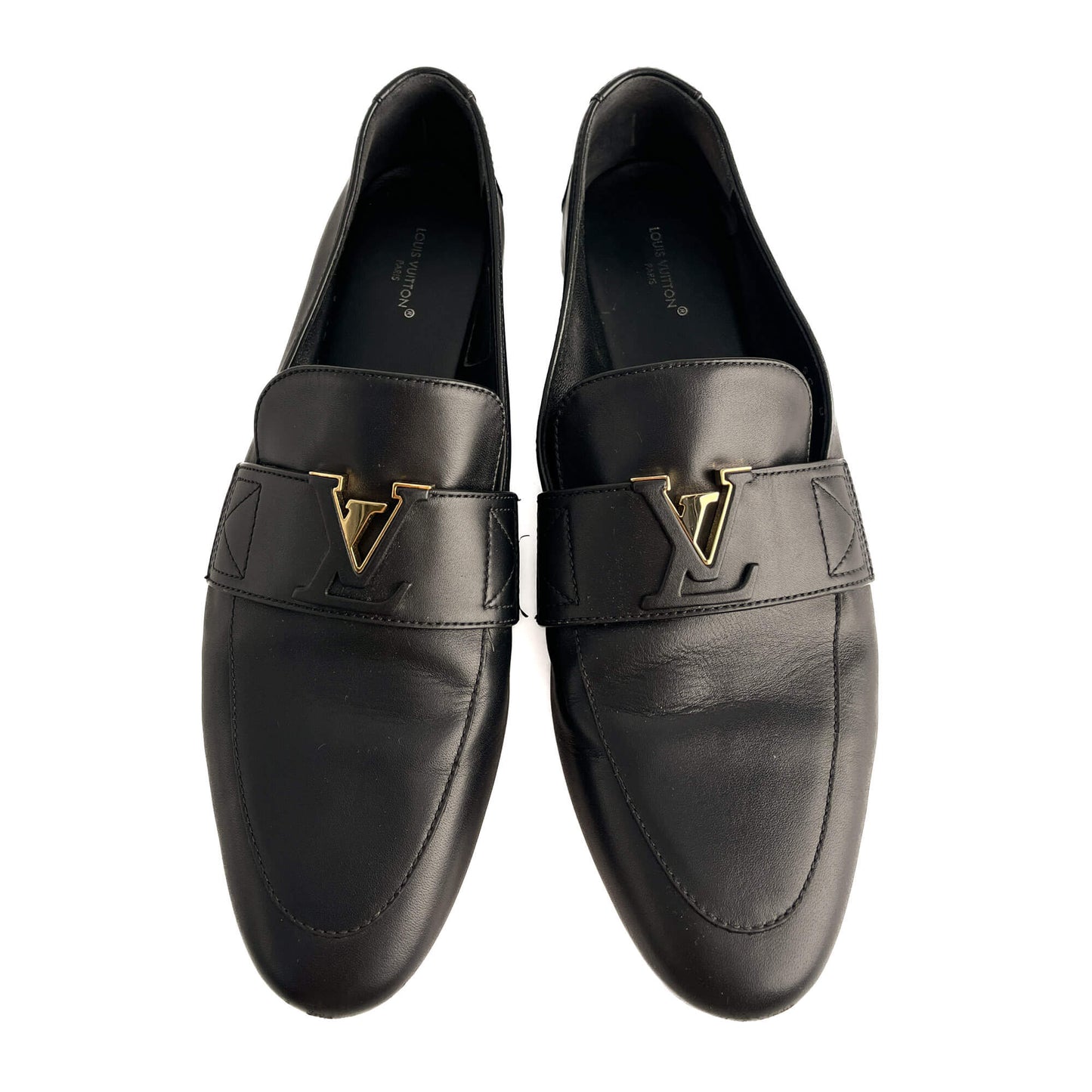 Second hand Louis Vuitton Monte Carlo Leather Loafer Black - Tabita Bags