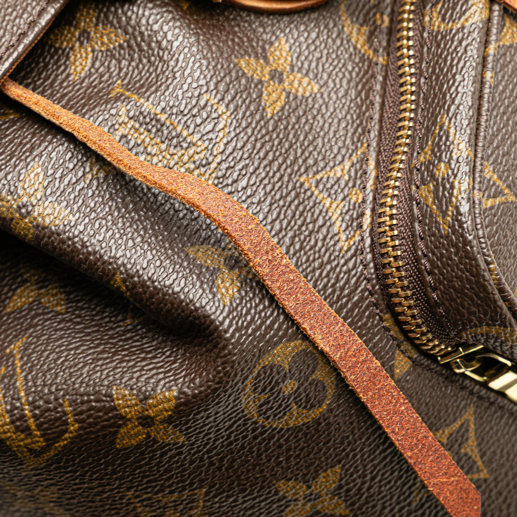 Second hand Louis Vuitton Montsouris Mini Vintage Canvas Backpack Brown - Tabita Bags