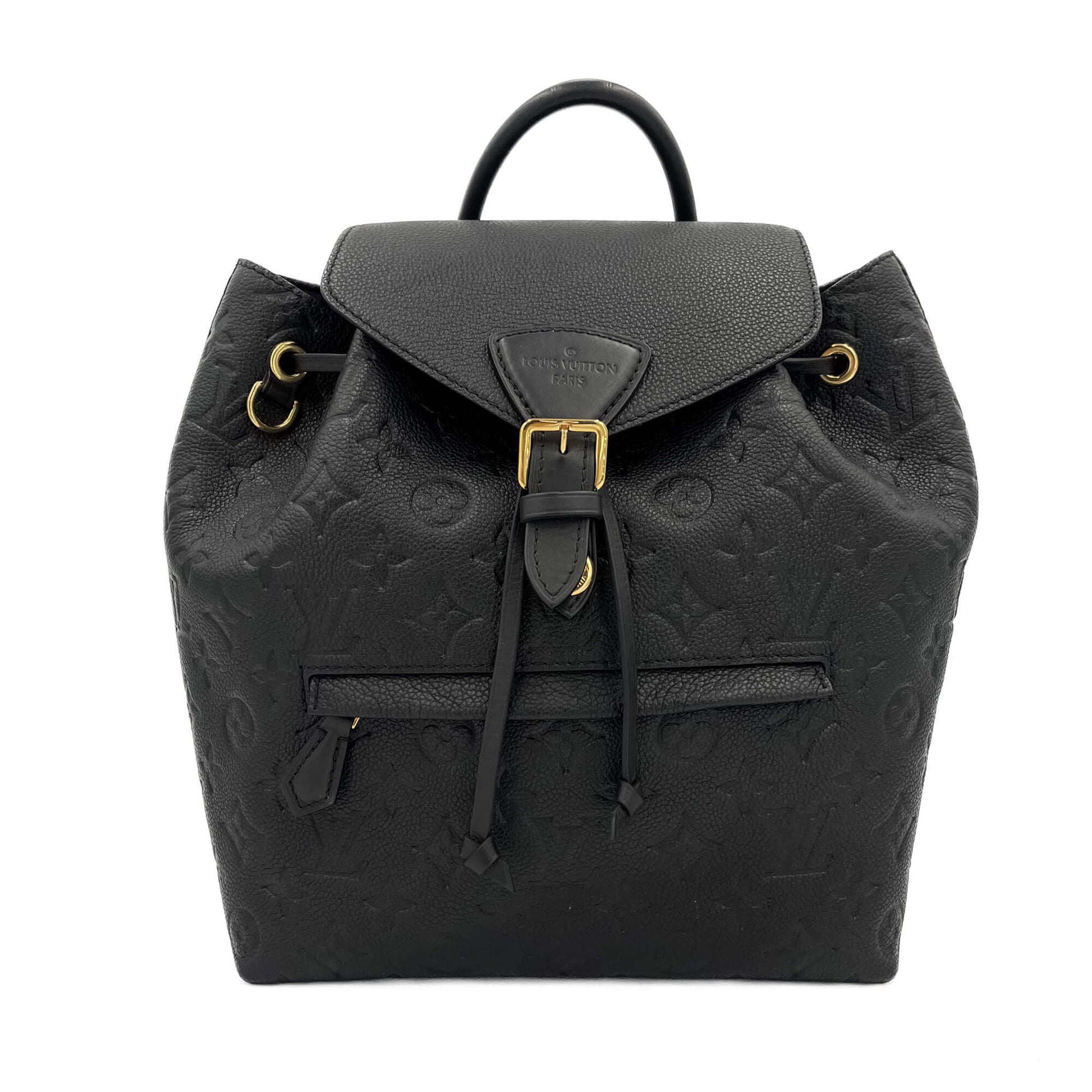 Second hand Louis Vuitton Montsouris PM Empreinte Leather 2 - Ways Bag Charm Black - Tabita Bags