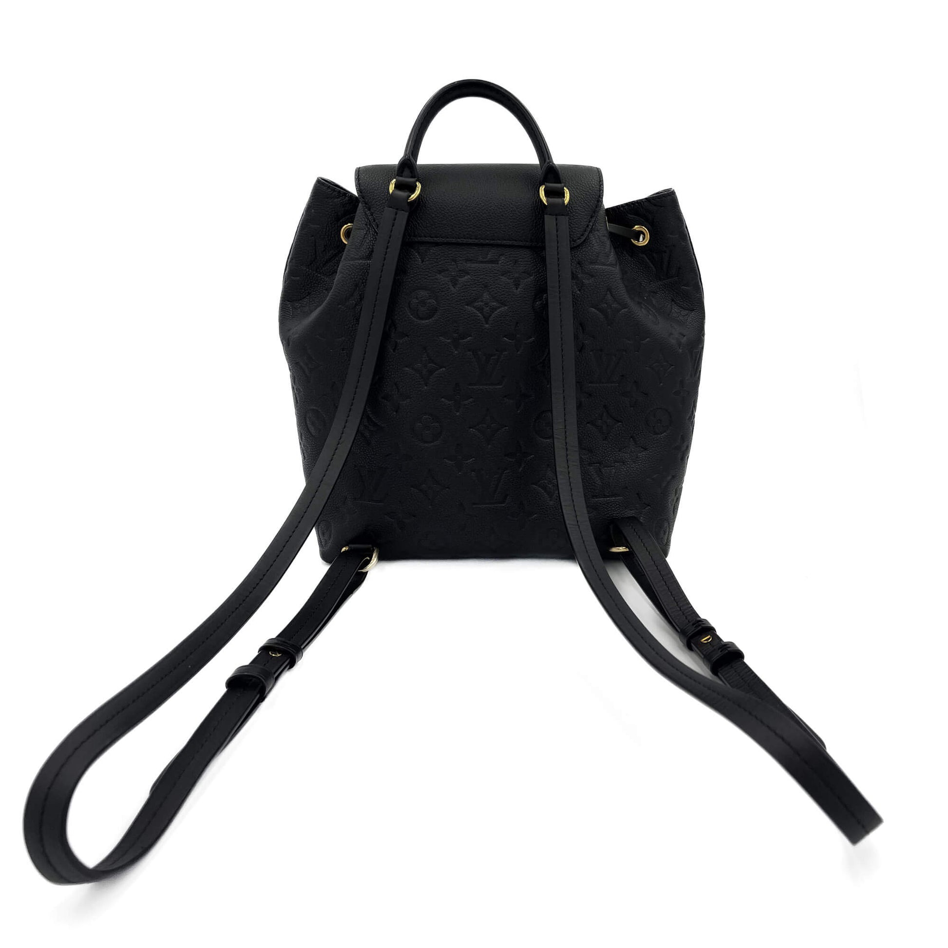 Second hand Louis Vuitton Montsouris PM Empreinte Leather 2 - Ways Bag Charm Black - Tabita Bags