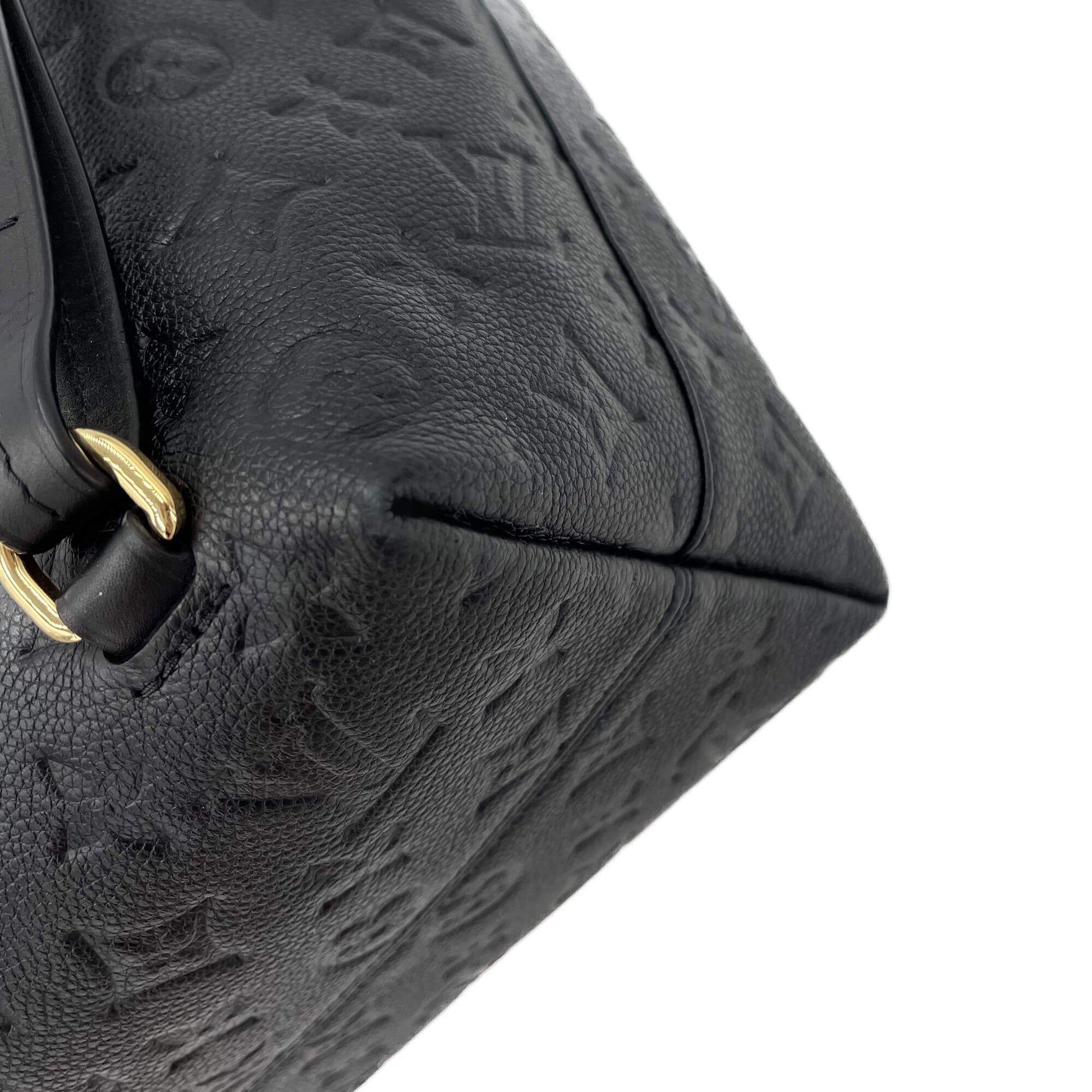 Second hand Louis Vuitton Montsouris PM Empreinte Leather 2 - Ways Bag Charm Black - Tabita Bags