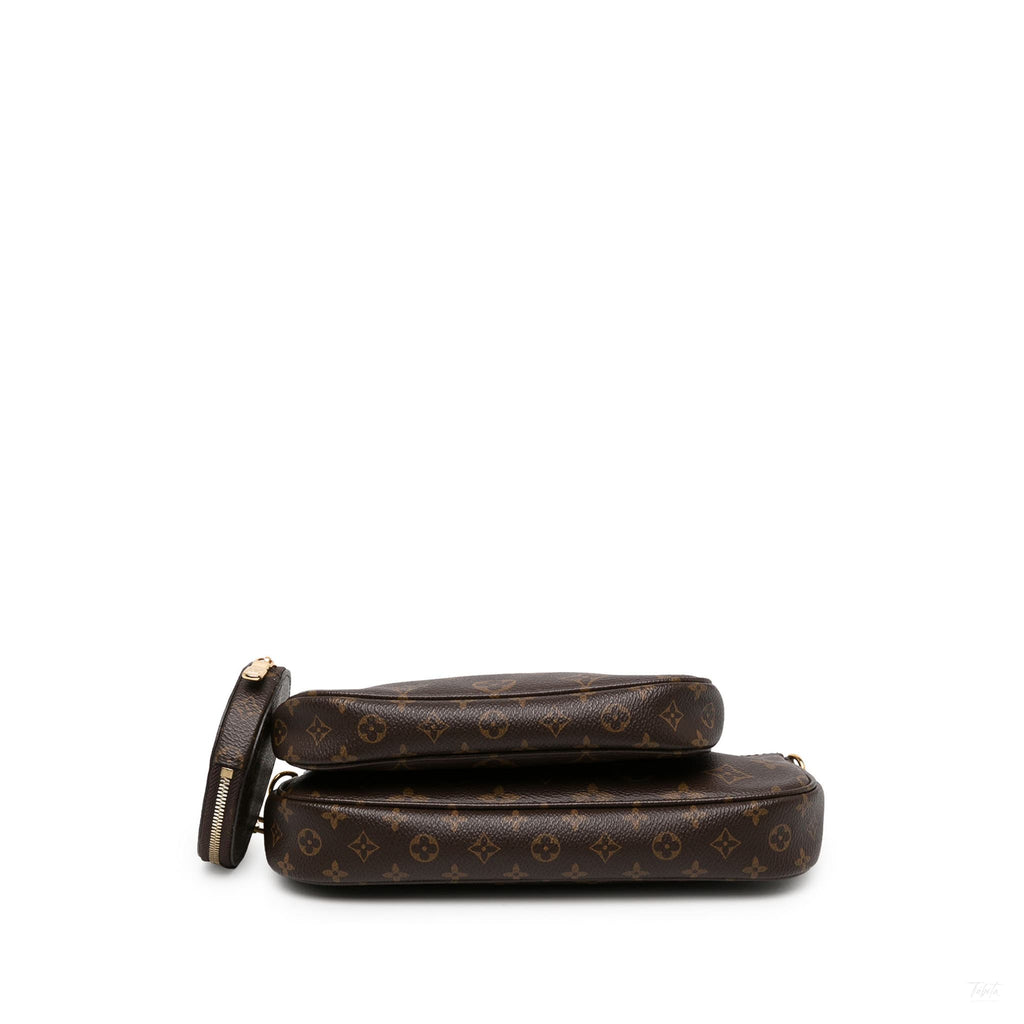 Second hand Louis Vuitton Multi Pochette Accessoires Canvas Pouch Crossbody Brown - Tabita Bags