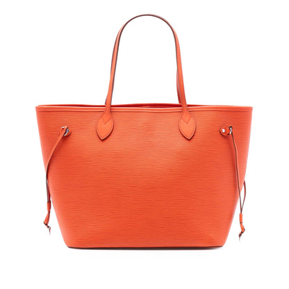 Second hand Louis Vuitton Neverfull Epi Leather Shopper Shoulder Bag Orange - Tabita Bags