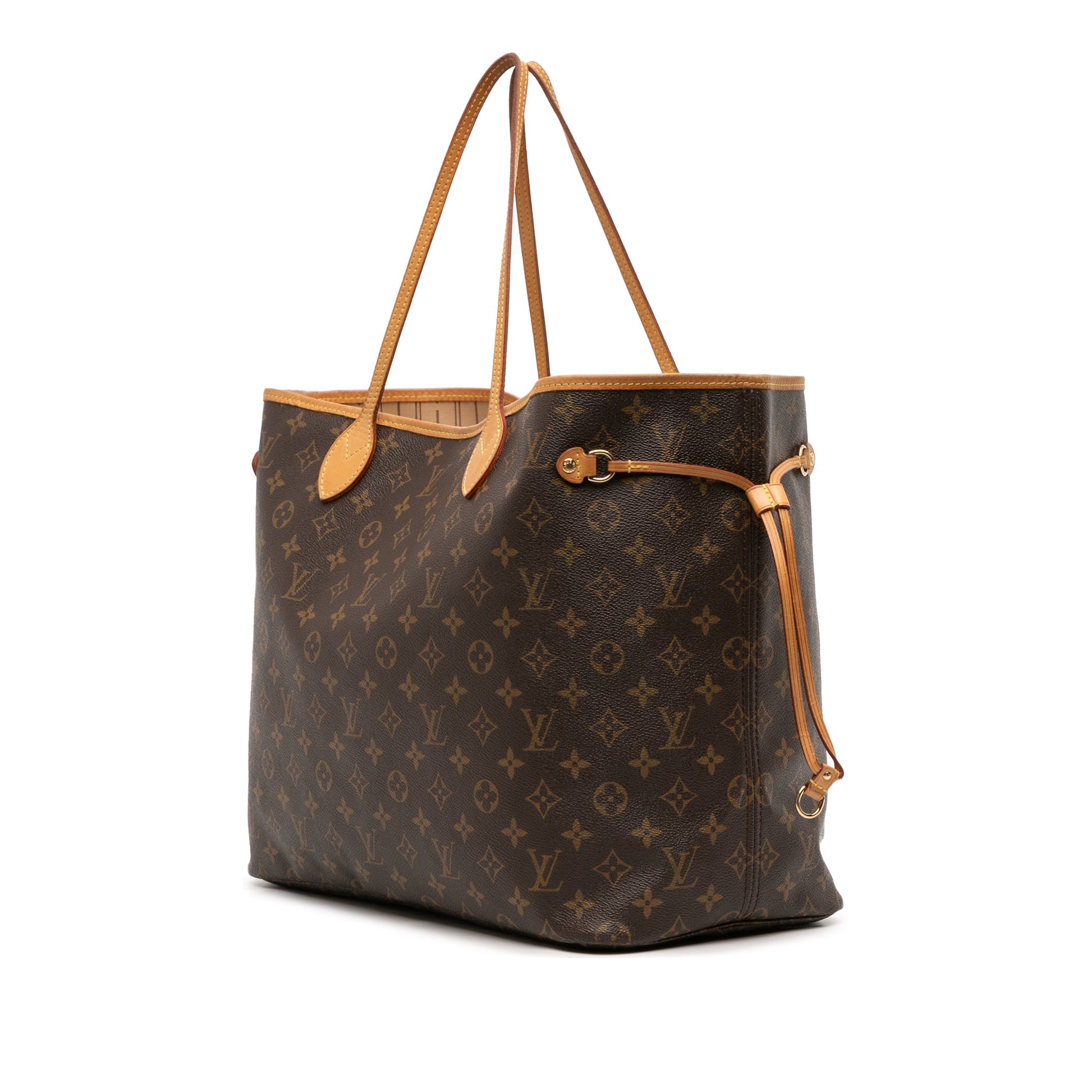 Second hand Louis Vuitton Neverfull GM Canvas Shopper Shoulder Bag Brown - Tabita Bags