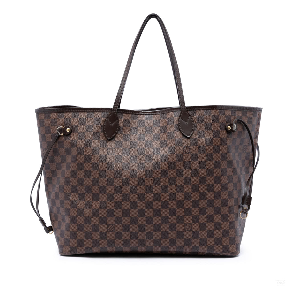Second hand Louis Vuitton Neverfull GM Canvas Shopper Shoulder Bag Damier Ebene - Tabita Bags