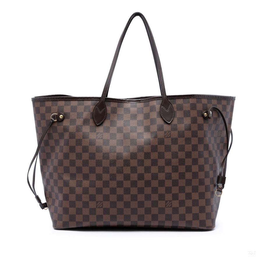 Second hand Louis Vuitton Neverfull GM Canvas Shopper Shoulder Bag Damier Ebene - Tabita Bags