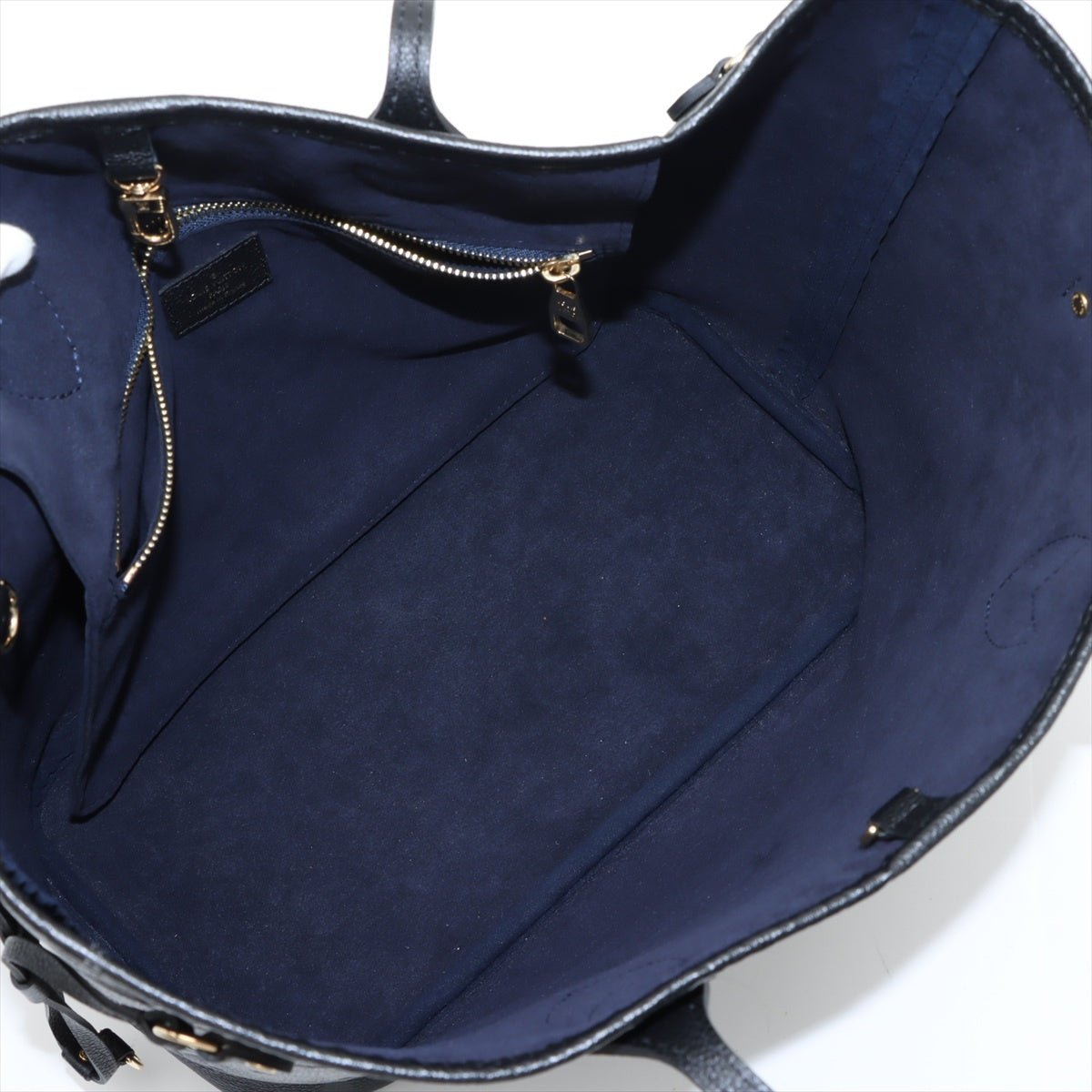 Second hand Louis Vuitton Neverfull Leather Empreinte Shopper Shoulder Bag Black - Tabita Bags