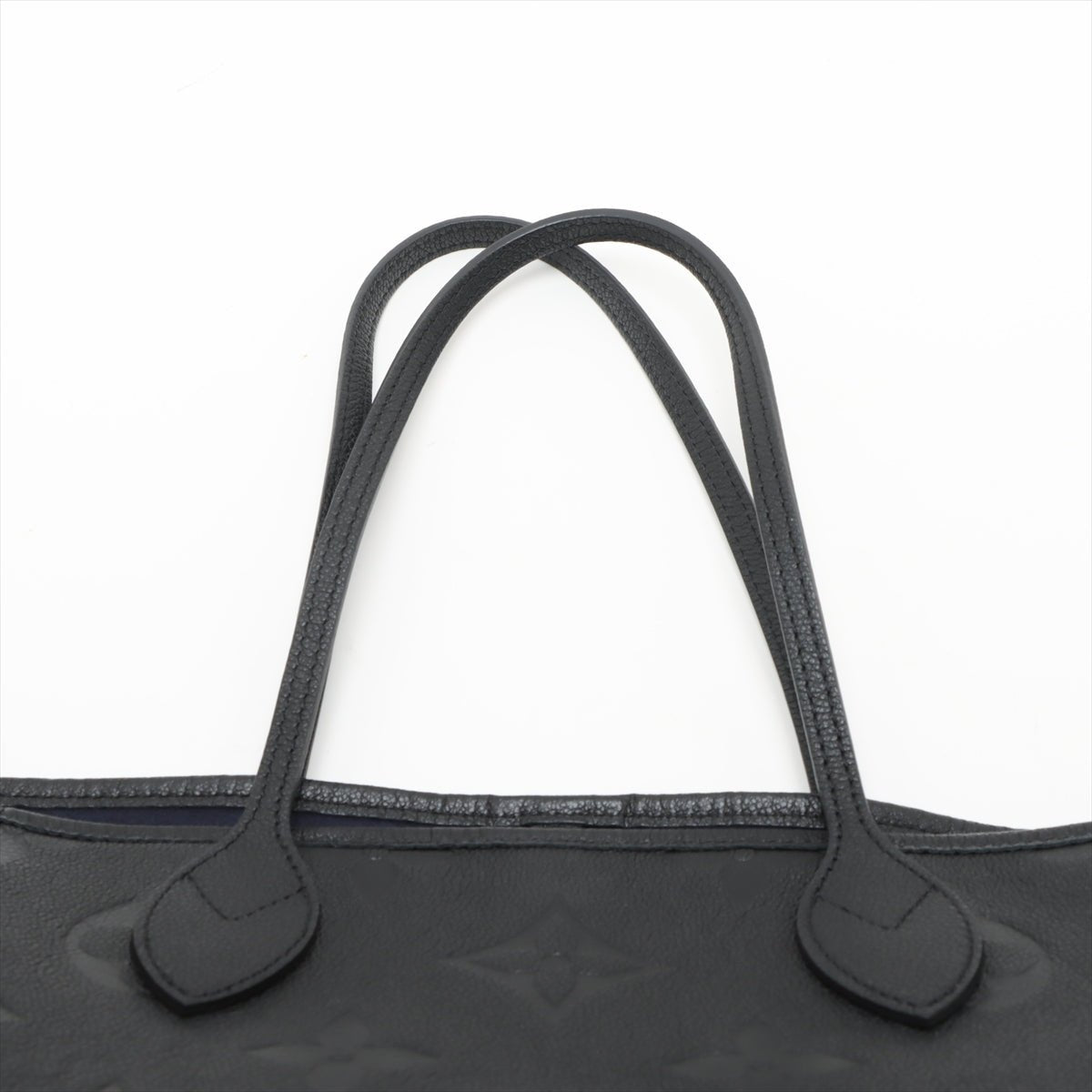 Second hand Louis Vuitton Neverfull Leather Empreinte Shopper Shoulder Bag Black - Tabita Bags
