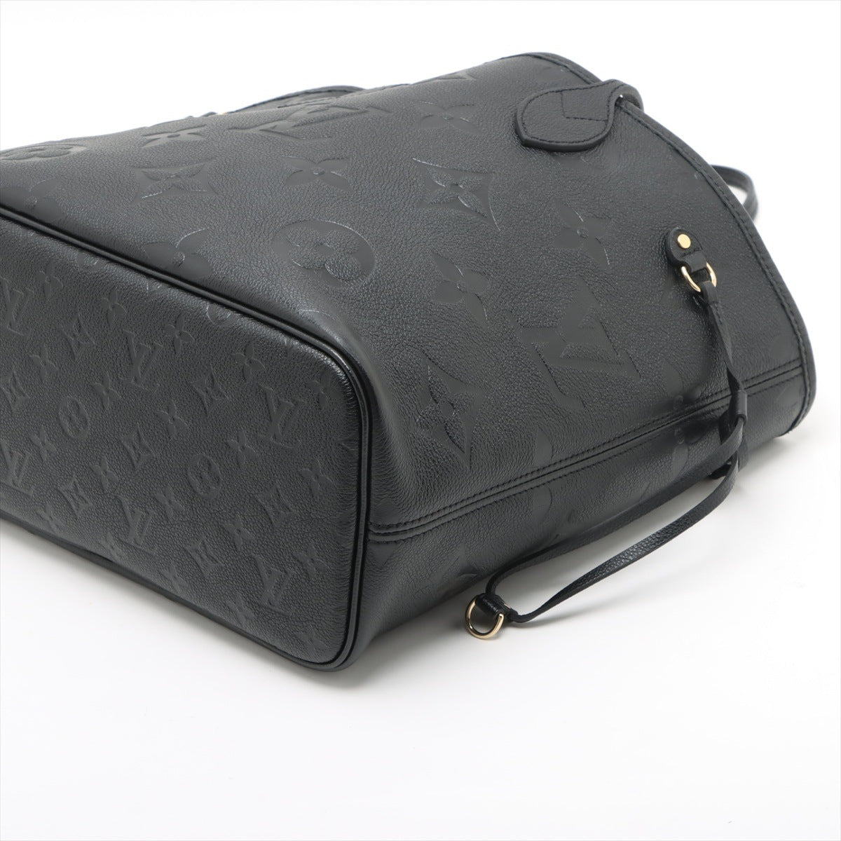Second hand Louis Vuitton Neverfull Leather Empreinte Shopper Shoulder Bag Black - Tabita Bags