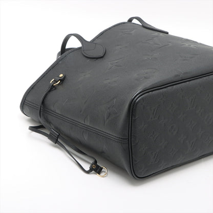 Second hand Louis Vuitton Neverfull Leather Empreinte Shopper Shoulder Bag Black - Tabita Bags