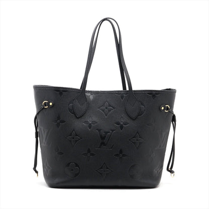 Second hand Louis Vuitton Neverfull Leather Empreinte Shopper Shoulder Bag Black - Tabita Bags