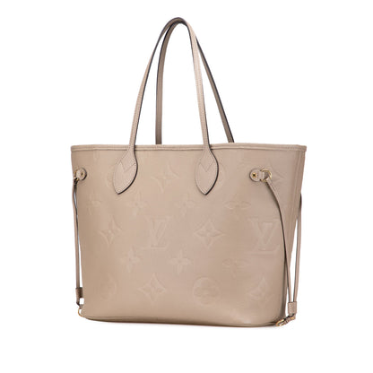 Second hand Louis Vuitton Neverfull Leather Empreinte Shopper Shoulder Bag Giant Monogram - Tabita Bags