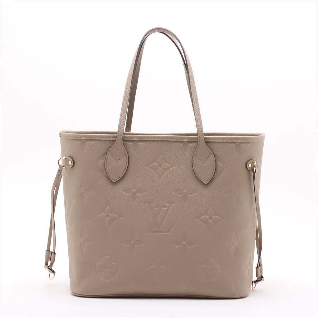 Second hand Louis Vuitton Neverfull Leather Empreinte Shopper Shoulder Bag Turtledove - Tabita Bags