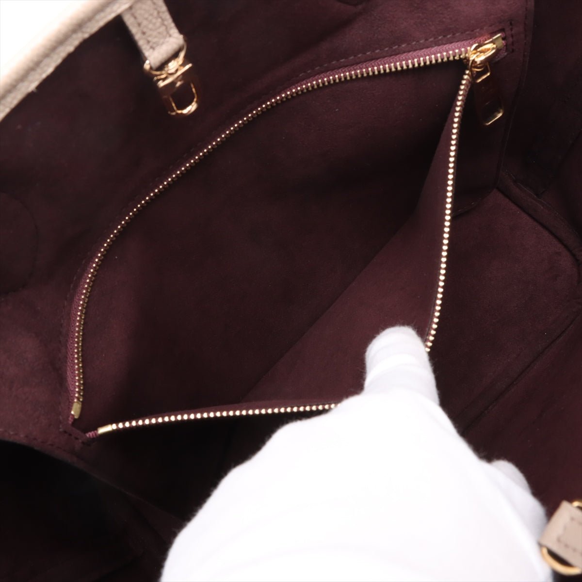 Second hand Louis Vuitton Neverfull Leather Empreinte Shopper Shoulder Bag Turtledove - Tabita Bags
