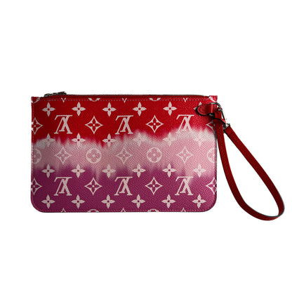 Second hand Louis Vuitton Neverfull MM Canvas Escale Monogram Giant Shoulder Bag Red & Pink - Tabita Bags