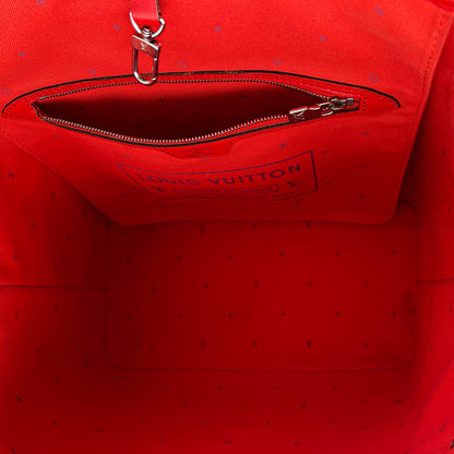 Second hand Louis Vuitton Neverfull MM Canvas Escale Monogram Giant Shoulder Bag Red & Pink - Tabita Bags