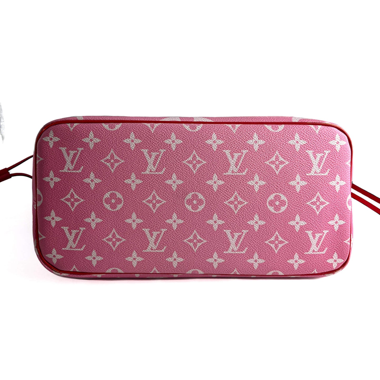Second hand Louis Vuitton Neverfull MM Canvas Escale Monogram Giant Shoulder Bag Red & Pink - Tabita Bags