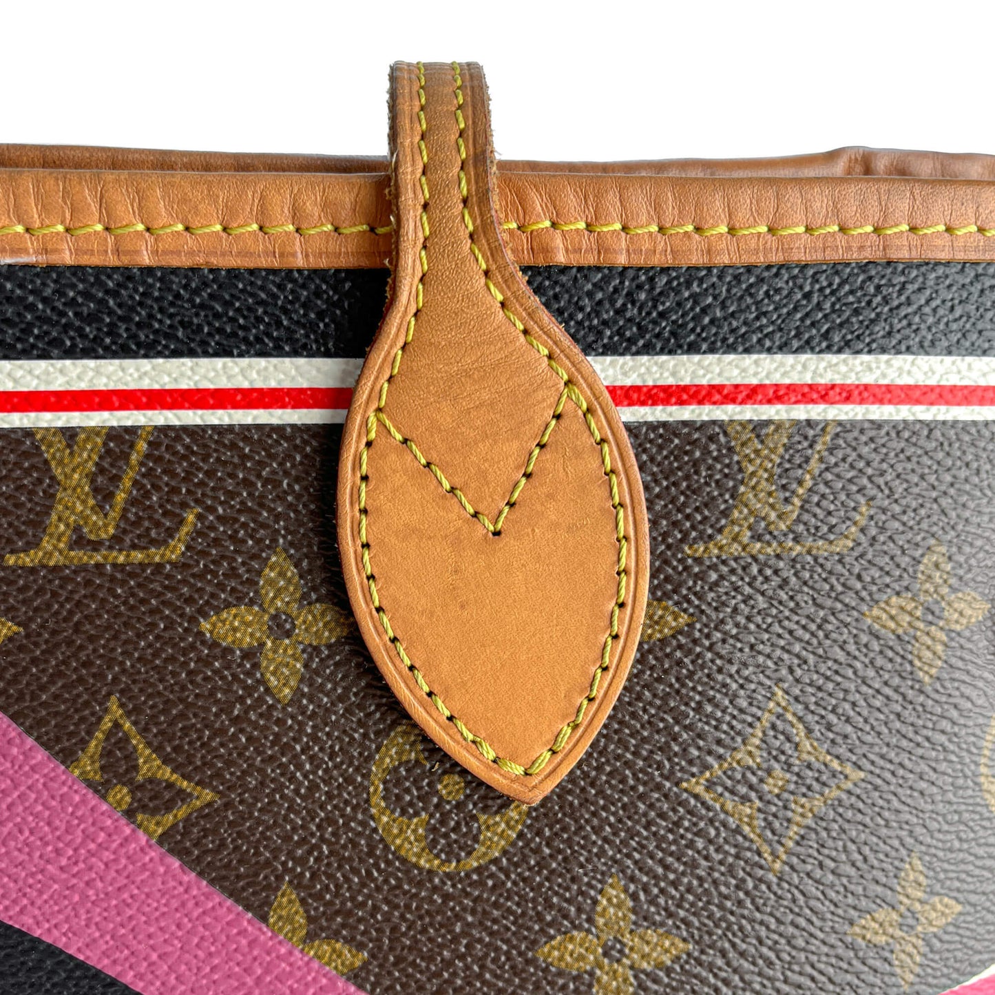 Second hand Louis Vuitton Neverfull MM Canvas Game On Shopper Shoulder Bag Brown - Tabita Bags