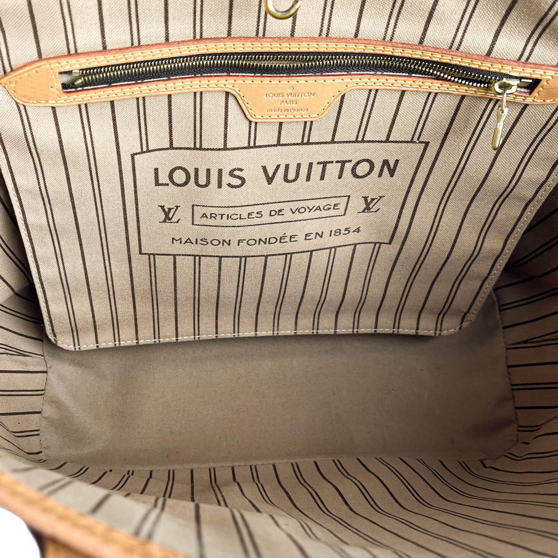 Second hand Louis Vuitton Neverfull MM Canvas Game On Shopper Shoulder Bag Brown - Tabita Bags