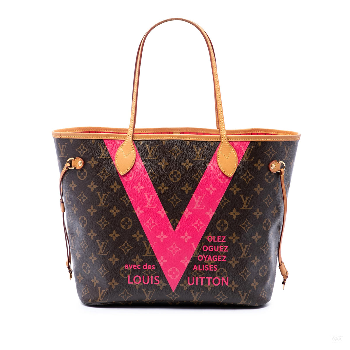 Second hand Louis Vuitton Neverfull MM Canvas Grenade V Shopper Shoulder Bag Monogram - Tabita Bags